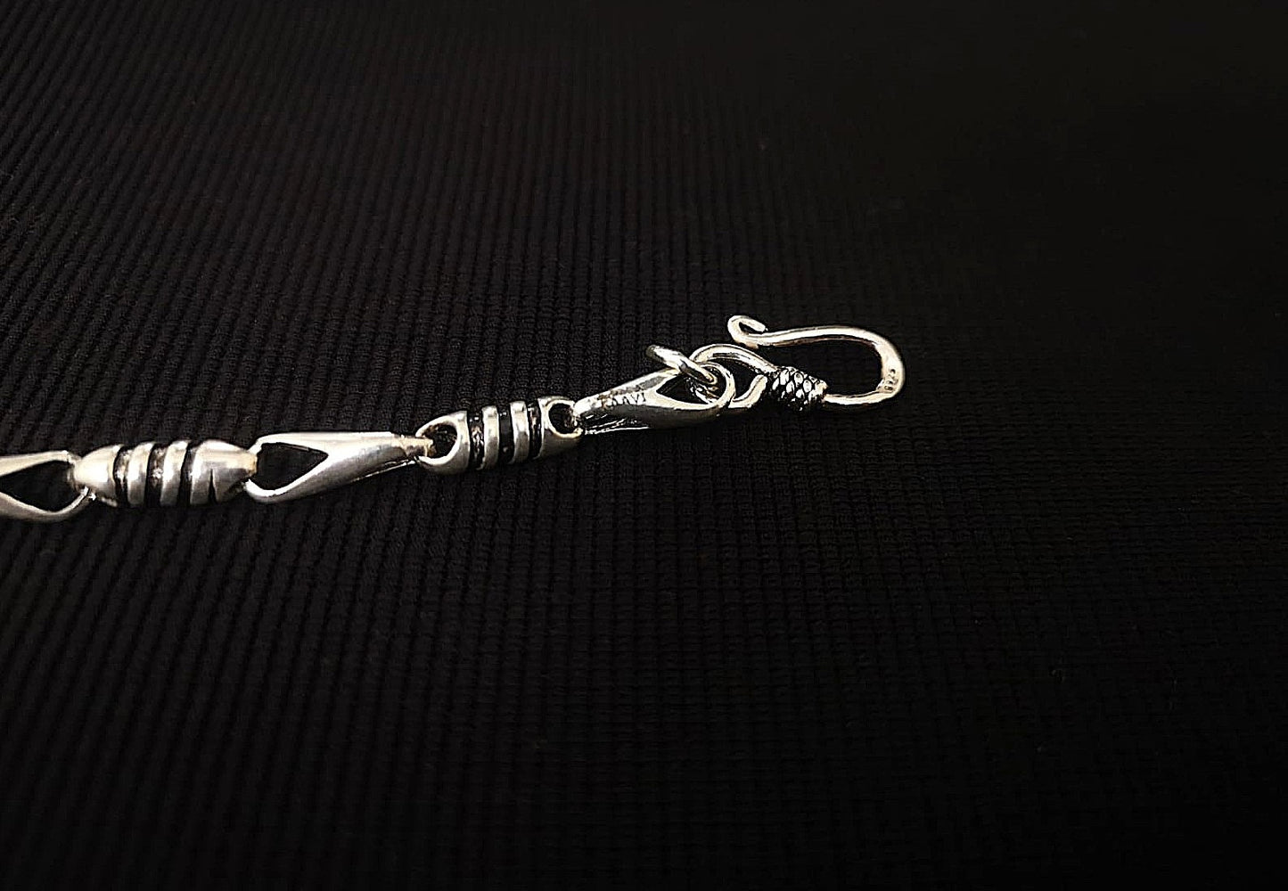 Men's CubanConeCut Oxidised Bracelet