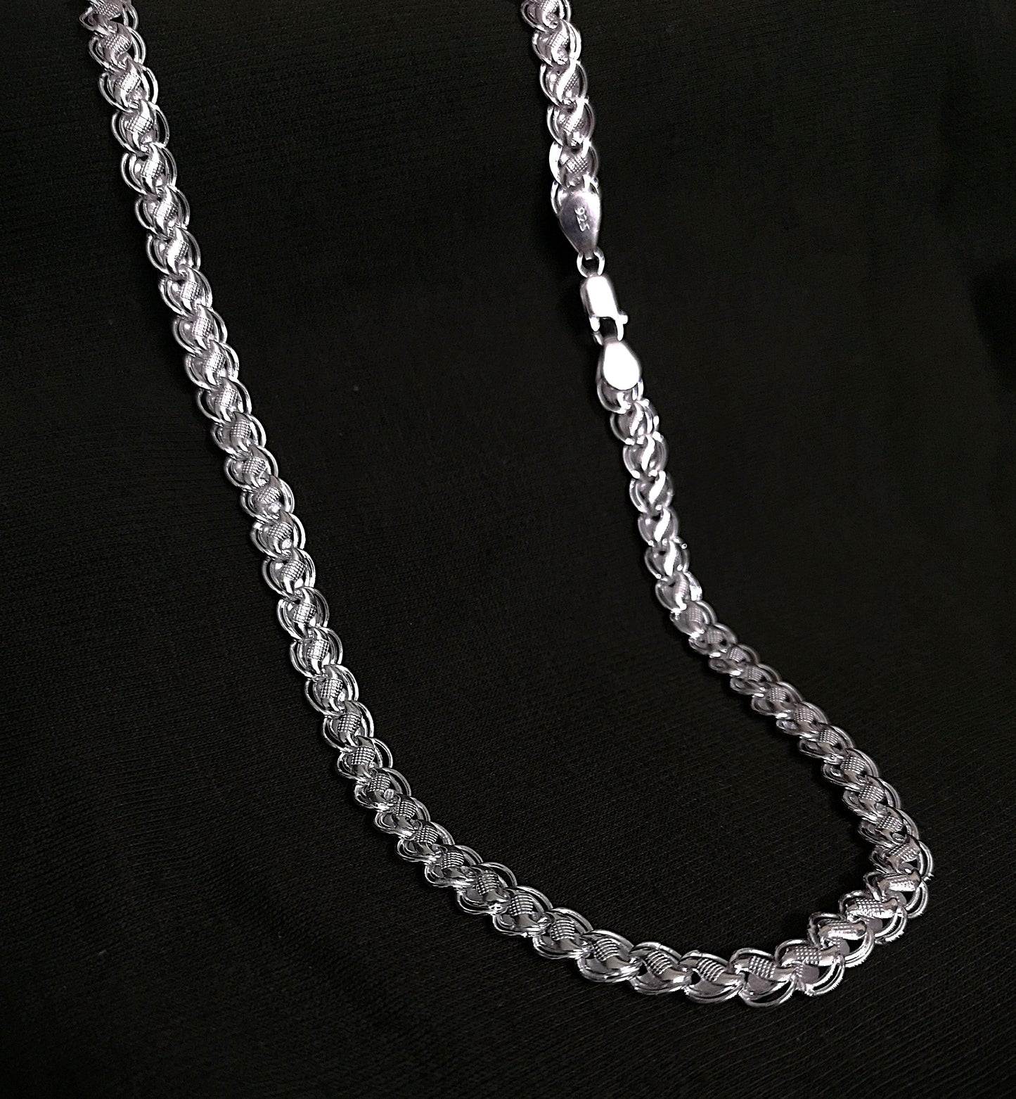 Lotus Silver 925 Men's Chain by KAAVI JEWELLERRS