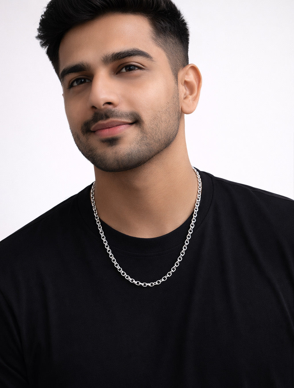 Round Spike 925 Pure Silver Chain