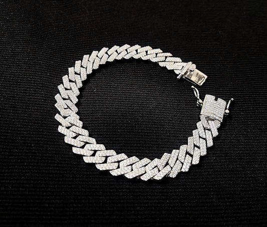 Venus Luxe Italian Zircon 925 Silver Bracelet for Men