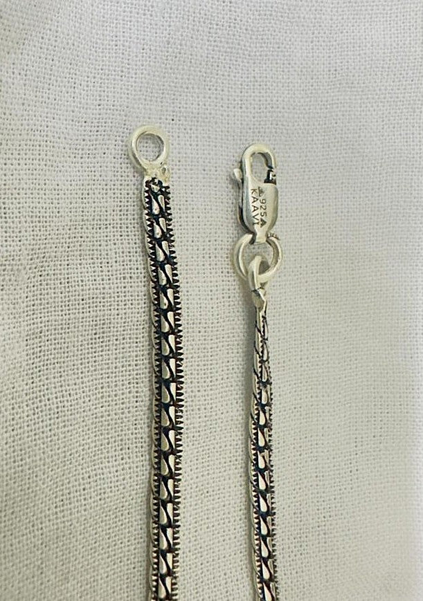 Everyday Frizzycompact Oxidized Men's 925 Silver Chain