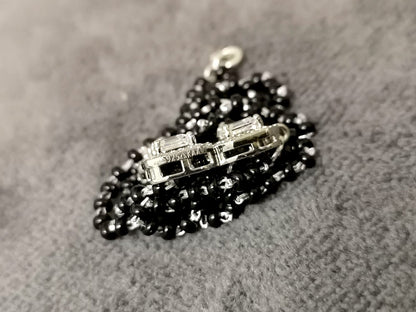 Blooming 925 Pure Silver Sliced Rectangular Shaped Mangalsutra