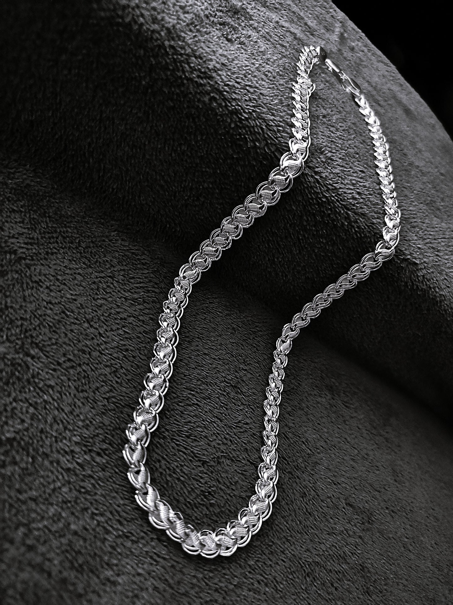 Lotus Silver 925 Men's Chain by KAAVI JEWELLERRS