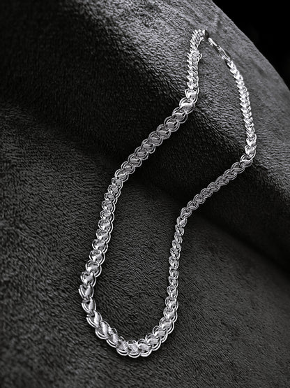 Lotus Silver 925 Men's Chain by KAAVI JEWELLERRS