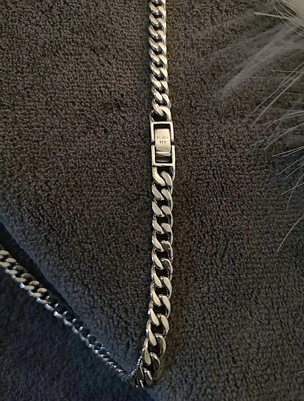 Frill Italian Cuban Linkage 925 Silver Chain by KAAVI JEWELLERRS