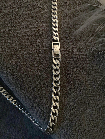 Frill Italian Cuban Linkage 925 Silver Chain by KAAVI JEWELLERRS
