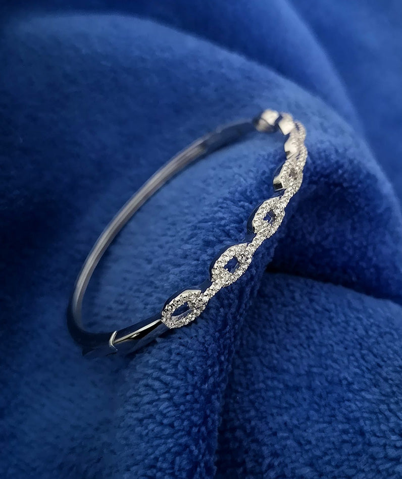 Infinity Grace 925 Silver Bracelet CZ Stones For Women