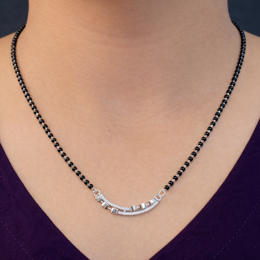 Dazzling Silver Pure 925 Suhaagn Mangalsutra by KAAVI