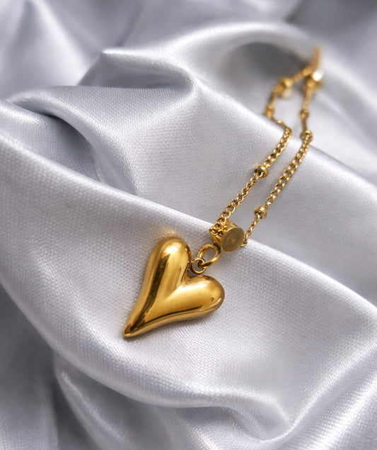 Golden Embrace Heart Necklace For Women