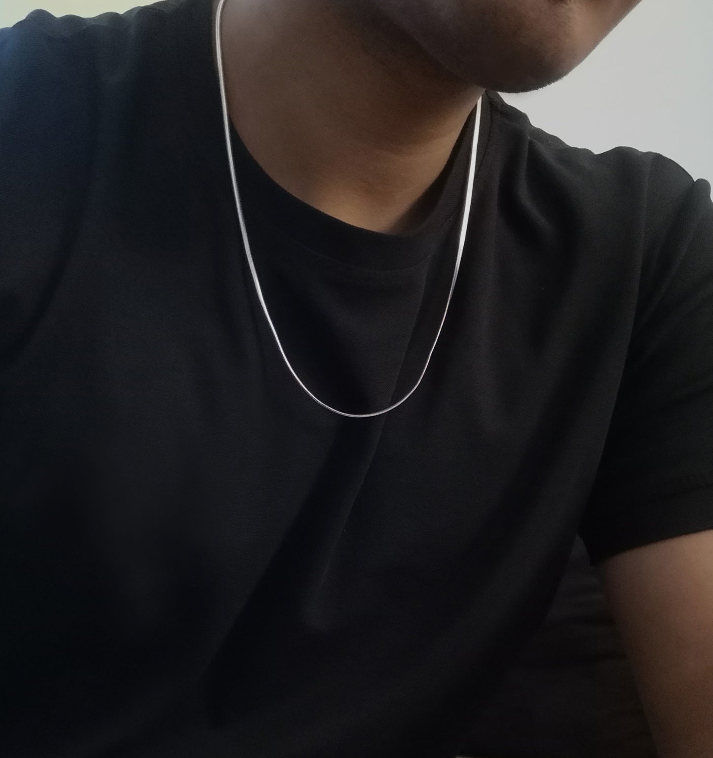 Men's Herringbone Pure 925 Silver Chain