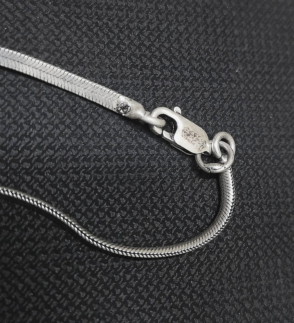 Men's Herringbone Pure 925 Silver Chain
