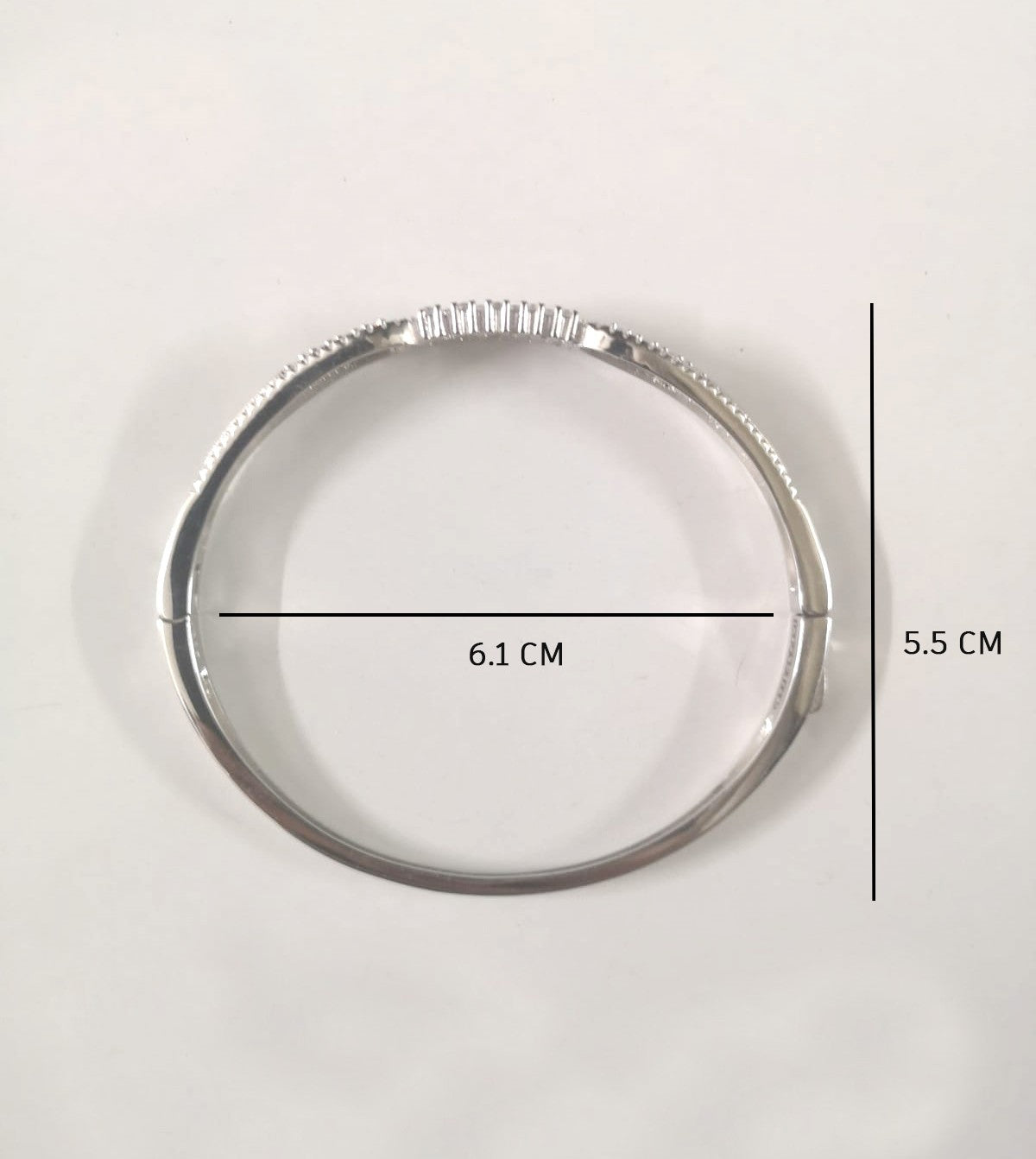 Women Silver Signature Solitaire Pure 925 Silver Bracelet