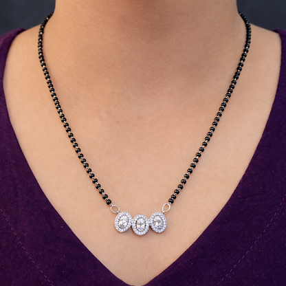 Eternal Bond 925 Silver Circle Women Mangalsutra