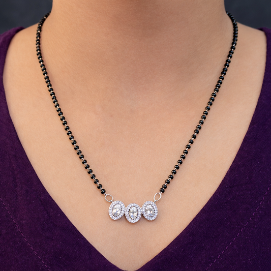 Eternal Bond 925 Silver Circle Women Mangalsutra