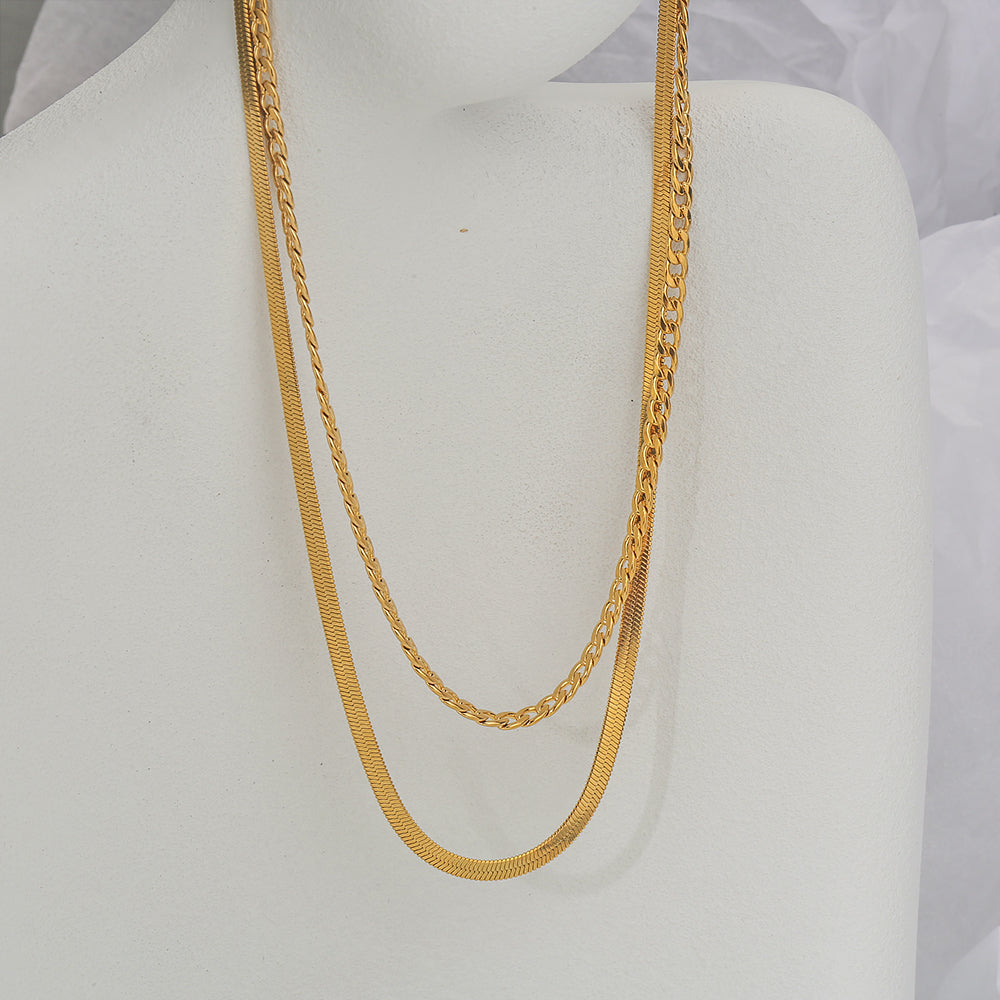 Victorian Penny Double Layer Anti-Tarnish Necklace For Women
