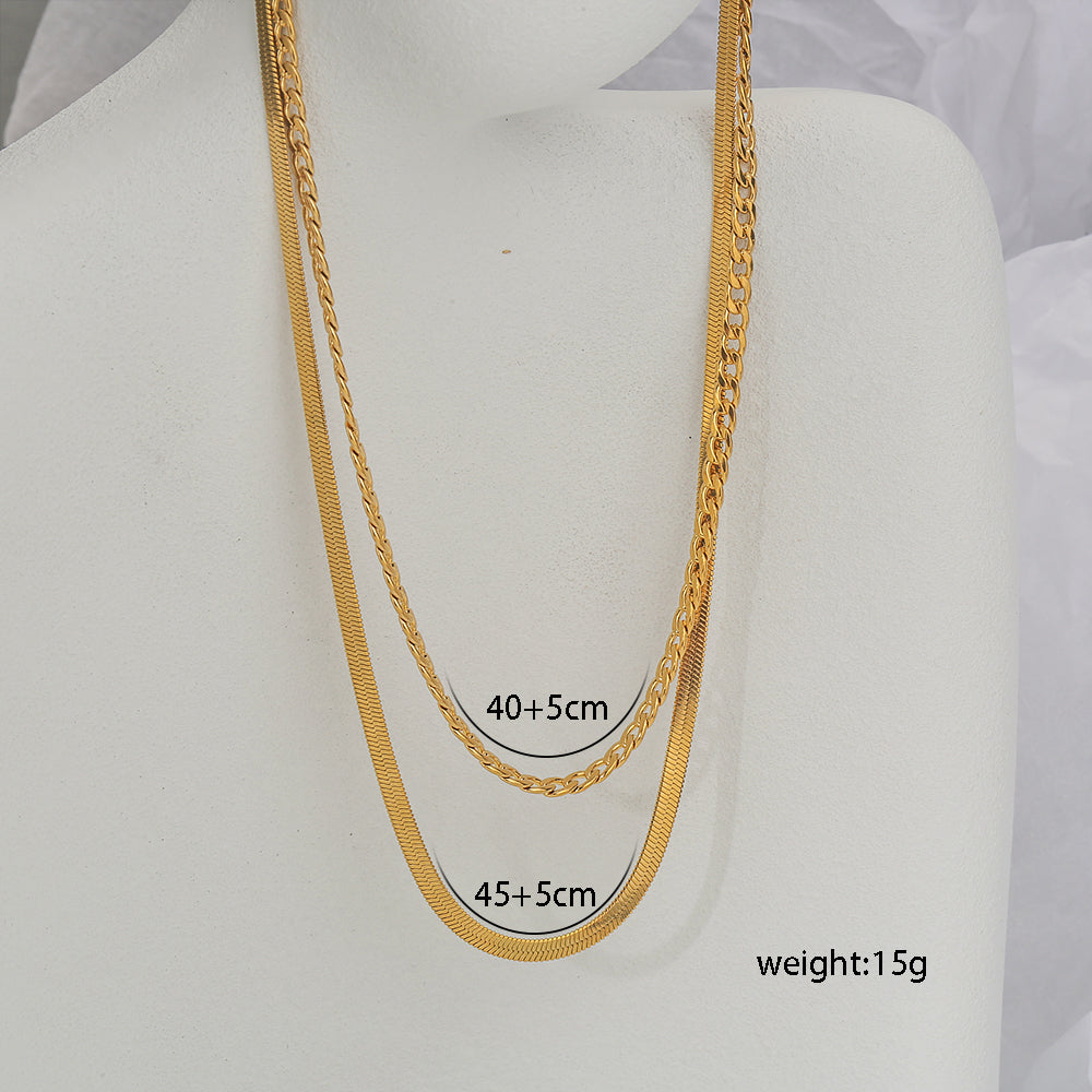 Victorian Penny Double Layer Anti-Tarnish Necklace For Women