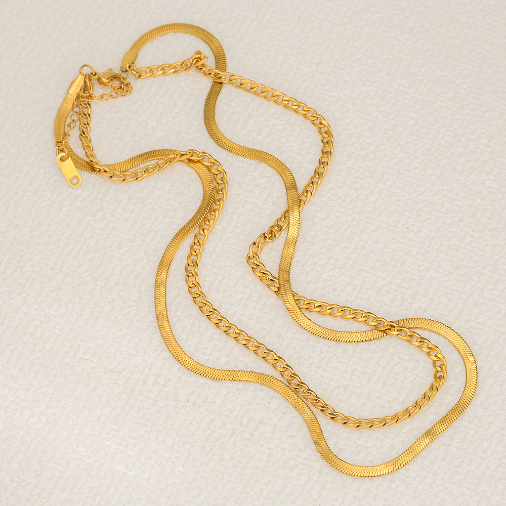 Victorian Penny Double Layer Anti-Tarnish Necklace For Women