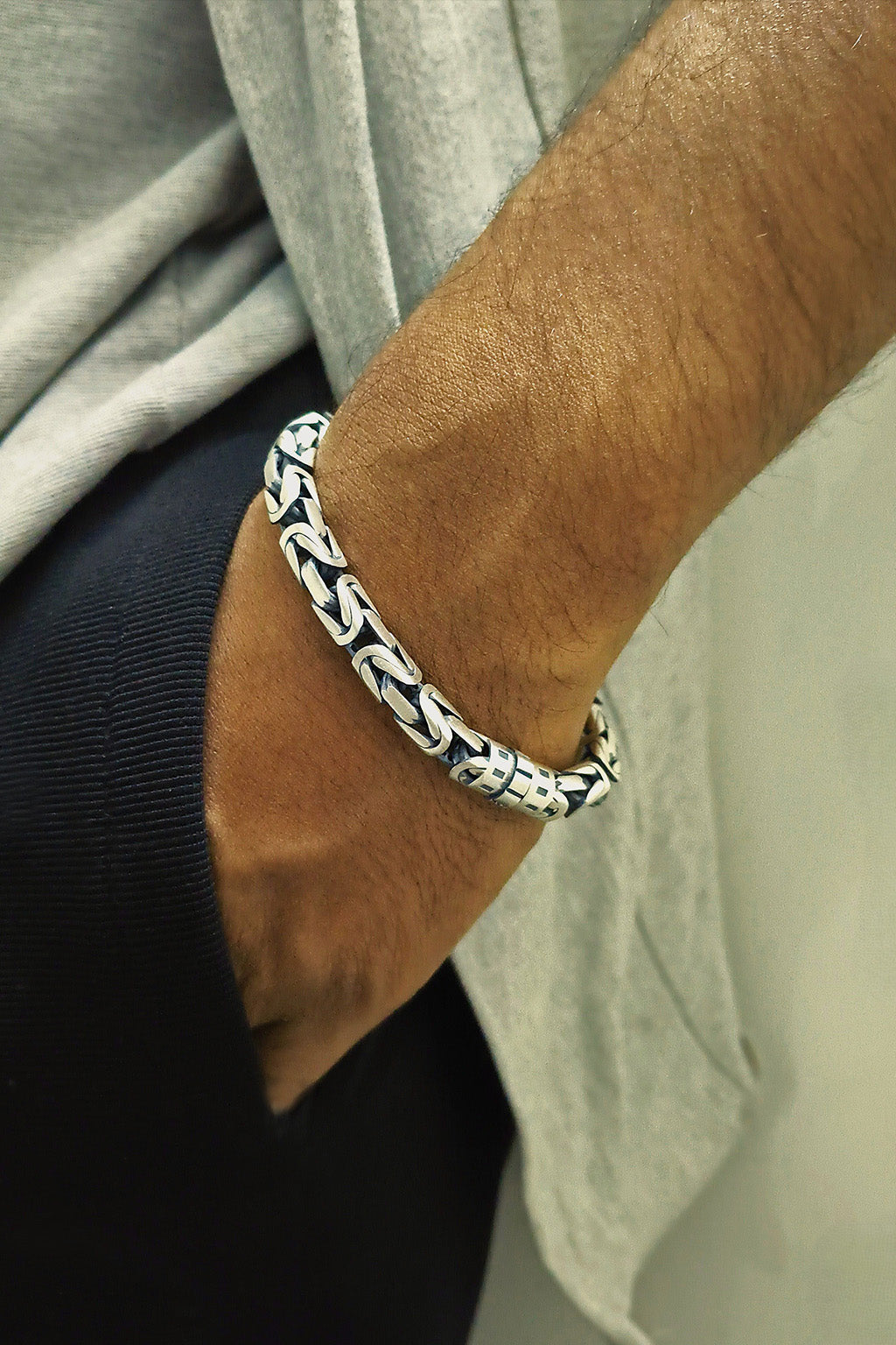 The Viking Forge Men's 925 Silver Bracelet