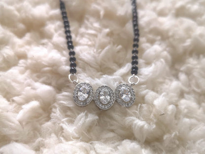 Eternal Bond 925 Silver Circle Women Mangalsutra