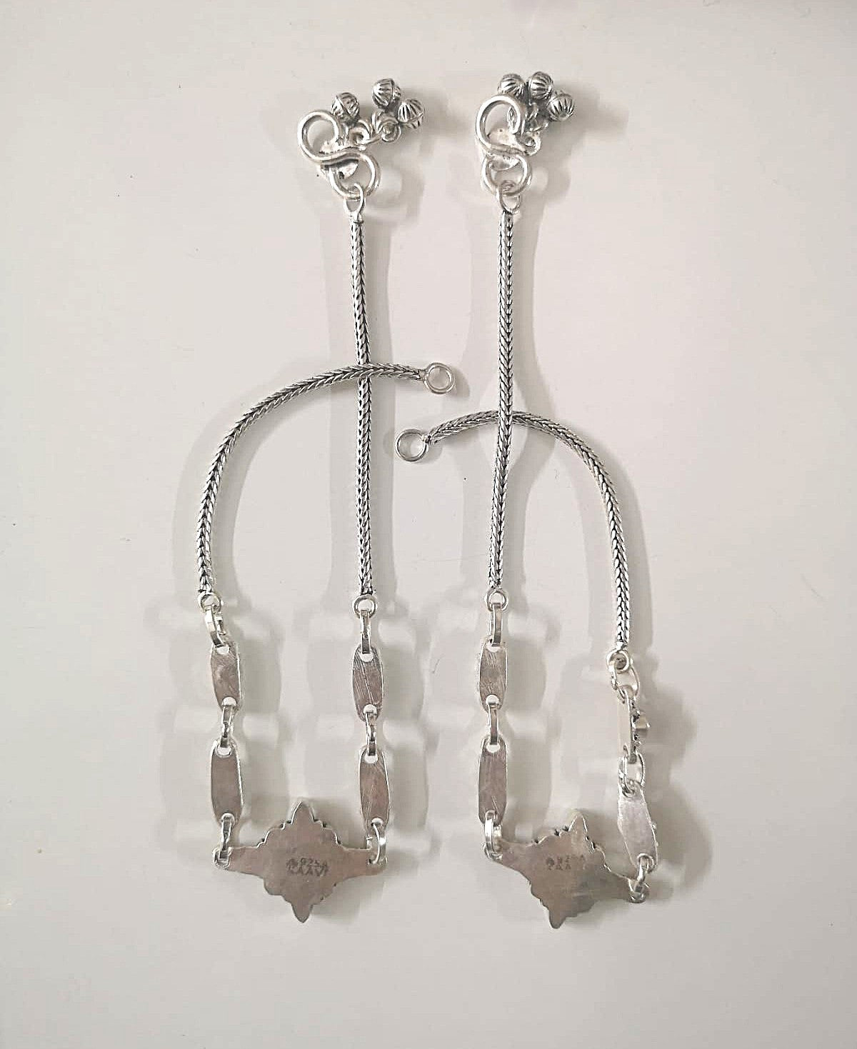 KAAVI Women's Mystical Flower 925 Oxidized Silver chain Anklet