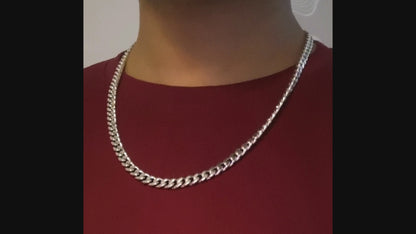 Frill Italian Cuban Linkage 925 Silver Chain by KAAVI JEWELLERRS